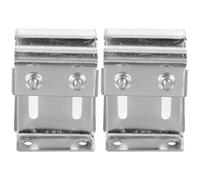 Gadpiparty 2 Pièces Support Réglable pour Porte de Garage en Fer Galvanisé Charnière et Roulettes, Fixation Sécurisée et Solide pour Portes Résidentielles Argentées