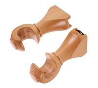 Gadpiparty 2 Pièces Supports de Tringle à Rideaux Bois Massif Fixations Murales et Plafond Ajustables pour Tringles à Rideaux Romains et Draperies Supports Décoratifs pour Légers et