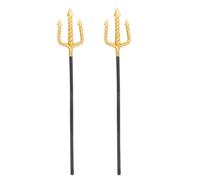 Gadpiparty 2 Pièces Trident en Plastique Imitation Ambiance Halloween | Trois ou Quatre Sections, Léger et Sûr, pour Photo et Fête, Accessoire Déguisement Halloween