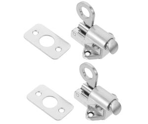 Gadpiparty 2 Pièces Verrou à Ressort Alliage de Zinc Loquet Automatique à Goupille Silencieux Verrouillage Auto pour Portes et Portails Installation Facile