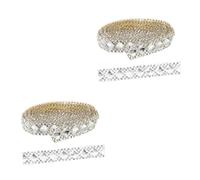 Gadpiparty 2 rouleaux Ruban Strass Cuttable Large pour Costume Décoration Vêtements Mariage DIY