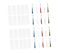 Gadpiparty 20 ensembles Lot de Marque Pages Acryliques Vierges avec Pompons Décoratifs Solides et Réutilisables Accessoires DIY Polyvalents pour Lecture et Décoration