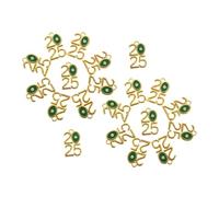 Gadpiparty 20 Pièces 2025 pendentif numéro bijoux Charmes numéro 2025 nombre collier 2025 breloques clé bracelet 2025 breloques Pendentifs du nouvel an 2025 Métal Golden