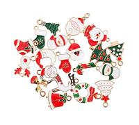 Gadpiparty 20 pièces Breloques Noël Alliage Pendentifs Thème pour Création Bijoux DIY Décoration Noël