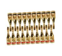 Gadpiparty 20 pièces Fiches Banane Plaquées Or pour Câbles Enceinte Connecteurs Audio Résistants à Usure pour Utilisation Polyvalente Home Cinéma et Systèmes Audio