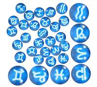 Gadpiparty 20 Pièces Keychain De Modèle De Pierre Précieuse En Forme De Cabochons Synthétique Non Coupé Lâche Matériel De Bijoux Plat Accueillir Bleu Un Verre