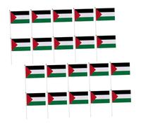Gadpiparty 20 pièces Lot de Petits Drapeaux Palestine à Main avec Bâton Plastique Léger pour Décoration de Jardin Fête et Voiture