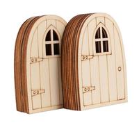 Gadpiparty 20 pièces Lot de Portes de Fée Bois Non Peintes Décor Miniature pour Maison Fée Jardin Ornements Artistiques à Personnaliser