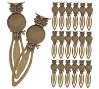 Gadpiparty 20 Pièces Marque Pages Créatifs Forme de Hibou Antique pour Étudiants et Amoureux Lecture