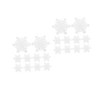 Gadpiparty 20 Pièces Patchs Vêtements Flocon DIY Autocollants Délicats Décorations Hiver pour Couture et Loisirs Créatifs