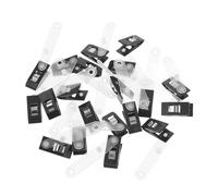 Gadpiparty 20 Pièces Pince de Butée en Plastique Noir pour Fanion de Jardin, Facile à Utiliser, Empêche Le Fanion de S'envoler, pour Décoration Extérieure de Fête