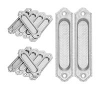 Gadpiparty 20 Pièces Poignée de Porte Dissimulée Intégrée en Acier Inoxydable Argenté, Résistance à L'abrasion et Ouverture Silencieuse pour Tiroirs D'armoire et Meubles de Camping-car