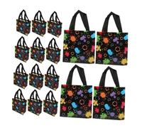 Gadpiparty 20 Pièces Sacs à Bonbons Réutilisables avec Poignées pour Fêtes Neon Idéaux pour Décorations de Fête Sac Accueil Pratique Noir