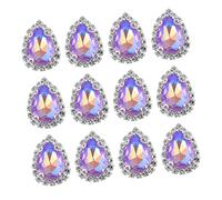 Gadpiparty 20 Pièces Strass Verre Forme de Eau pour Couture Accessoires Diy pour Vêtements Décoration Durable Couleur Ab