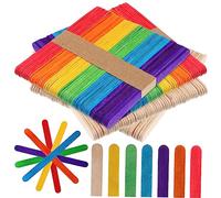 Gadpiparty 200 Pièces Bâtonnets Colorés pour Glace Spatules Durables pour Diy Créativité et Projets Artisanaux
