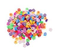 Gadpiparty 200 Pièces Mini Floral Spacer Beads Blossom Polymer Clay Charms For Jewelry Making Earrings Bracelets Necklaces DIY Craft Accessories