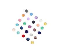 Gadpiparty 200pièces Strass Résine Ronde à Dos Plat Pour Fabrication De Bijoux Boucles Oreilles Bracelets Diy