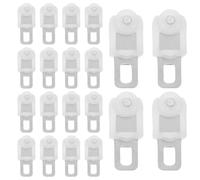 Gadpiparty 20pcs Planeurs à Crochets Lourds en Acier Inoxydable Roulements à Billes pour Rail de Rideau Carré, Silencieux et Antirouille, Installation DIY pour Chambre