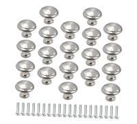 Gadpiparty 20pièces Boutons De Porte Ronds Inoxydable Brossé Poignées Modernes Pour Armoires Et Faciles à Installer Pour Décoration Intérieure