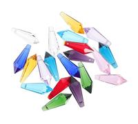 Gadpiparty 20pièces Pendentifs Cristal Pour Lustre Ornements Suspendus Verre Pour Décoration De Remplacement Pour Lampes Et Luminaires