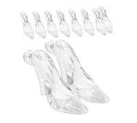 Gadpiparty 24 Pièces Ornements Mini Chaussures à Talons Hauts Acrylique Transparente Pendentifs Suspendus pour Décoration Sapin de Noël Fête et Anniversaire Diy Créatif et Élégant