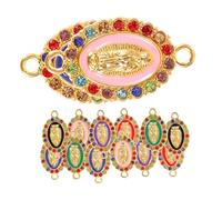 Gadpiparty 24 pièces Pendentif Sainte Vierge Alliage Coloré pour DIY Charms Créatifs Colliers Bracelets Accessoires