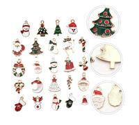 Gadpiparty 24 pièces Pendentifs Alliage de Noël Accessoires DIY pour Bracelets Colliers et Plus pour Décorations Festives et Personnalisées