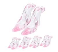 Gadpiparty 24 Pièces Pendentifs Chaussures à Talons Hauts Acrylique Transparent Décorations DIY Durables et Modernes pour Fête Révélation de Genre Ornements Flexibles pour Colliers Porte-clés
