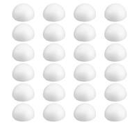 Gadpiparty 24pcs Demi-sphères en Écume Blanche 9,5 Cm pour Loisirs Créatifs Surface Lisse, pour Peinture et Projets Artistiques DIY