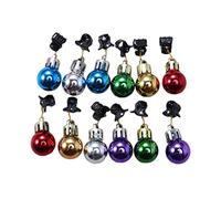 Gadpiparty 24pièces Décorations De Noël Clips à Barbe Ornements De Noël Boules Colorées Pour Barbe Accessoires Festifs Random Style
