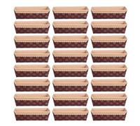 Gadpiparty 25 pièces Moules à Mini Jetables Papier Ondulé Supports Bateau Stables et Résistants Chaleur pour Pâtisserie Plateau Petit Format pour Cuisson et Présentation Maison