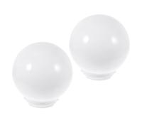 Gadpiparty 2Pcs Abat-Jour Globe en Acrylique Blanc pour Luminaire à Globe Extérieur, Facile à Installer Protection, Design Sphérique Élégant pour Lampadaire