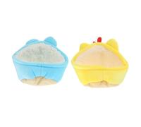 Gadpiparty 2pièces Maison pour Hamster et Cochon Grotte Chaud pour Petit Animal Nid de Coton Décoratif pour Hamster