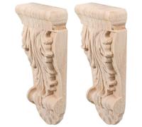 Gadpiparty 2pièces Moulure Décorative Bois Sculpté pour Applique Bois Classique pour Décoration Intérieure De Salon Et Chambre Design Élégant Et Artistique Dimensions