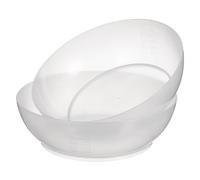 Gadpiparty 2pièces Plateau de Pesée Alimentaire Transparent Bol de Mesure Plastique avec Échelle pour Cuisine Pâtisserie Cuisson et Préparation Alimentaire