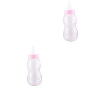 Gadpiparty 2pièces Tirelire Forme De Biberon Transparente à Économies Rose Pour Garçon Fille Décoration De Bureau Et Anniversaire De
