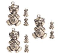 Gadpiparty 3 Ensembles Décoration De Zhaocai Jinbao Clé Appel Pour Enfants Décor De Figurines Pendentif De Trousseau Pendentif Animal Laiton 3 Pièces * 3