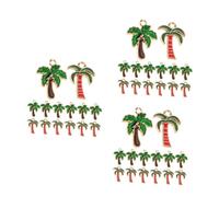 Gadpiparty 3 Ensembles Hawaii Style Diy Jewelry Accessories Set Alloy Necklace Earring Pendants With And Pearl Palm Tree Charms Unique Craft Materials For Party And Cosplay 20 Pièces * 3