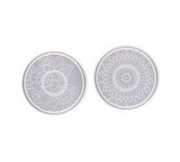 Gadpiparty 3 Ensembles Moules Silicone Pour Dessous De Mandala Rond Moules Époxy Diy Flexibles Et Transparents Pour Artisanales 2 Pièces * 3
