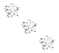 Gadpiparty 3 Ensembles Pendentifs Alliage Diy Charmes Mini Ciseaux Et Peigne Miroir Argenté Pour Fabrication De Bijoux Accessoires De Sèche Cheveux Pour Collier 40 Pièces * 3