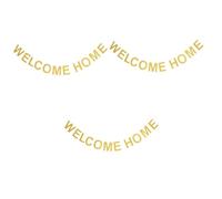 Gadpiparty 3 Pièces Bannière de Bienvenue Décorative pour Fête Décoration de Party Arrière Plan Photo Accueillant Accessoire Élégant pour Chez Soi