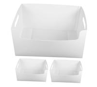 Gadpiparty 3 Pièces Document Information Shelf Forme étagère déposer Porte-Magazine Office Organisateur de dossiers de Bureau Porte-Livre de Bureau en Plastique Abdos Blanche