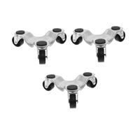 Gadpiparty 3 pièces Dolly Acier -Roues avec roulettes Pivotantes pour Déplacer Meubles Lourds et Électroménagers Élévateur Meuble pour Transport Facile