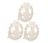 Gadpiparty 3 Pièces Flocons de Naturel à Peindre Décorations de Noël à Suspendre pour DIY Formes de Bonhommes de Non pour Activités Créatives Famille