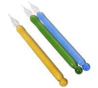Gadpiparty 3 Pièces Glass Ink Dip Pen Set Transparent Fine Tip Lightweight Portable Stationery For Writing Journaling And Gift