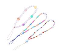 Gadpiparty 3 pièces Lanières Téléphone Pâte Souple Colorée Courts Détachables Bracelets Poignet Antichute pour Téléphones et Accessoires