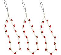 Gadpiparty 3 pièces Lot de Chaînes Téléphone Portable Perles Colorées Accessoires DIY Bracelet Poignet pour Femmes Breloques Charmantes Compatibles avec Téléphones Fixation