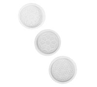 Gadpiparty 3 pièces Moules Silicone pour Dessous de DIY Moules Flexibles pour Époxy Accessoires Créatifs pour Fabrication de Sets de Table Uniques