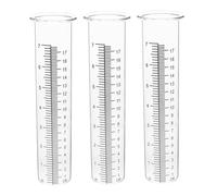 Gadpiparty 3 Pièces Pluviomètre Résistant Au Froid et Aux Fissures Tube Plastique Transparent avec Échelle Claire Mesure Précise des Précipitations pour Jardin et Pelouse Lot