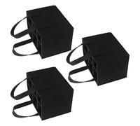 Gadpiparty 3 Pièces Porte-Bouteilles en Feutrine avec Poignées Et Compartiments, Organisateur De Voyage pour Pique-niques Et Cadeaux